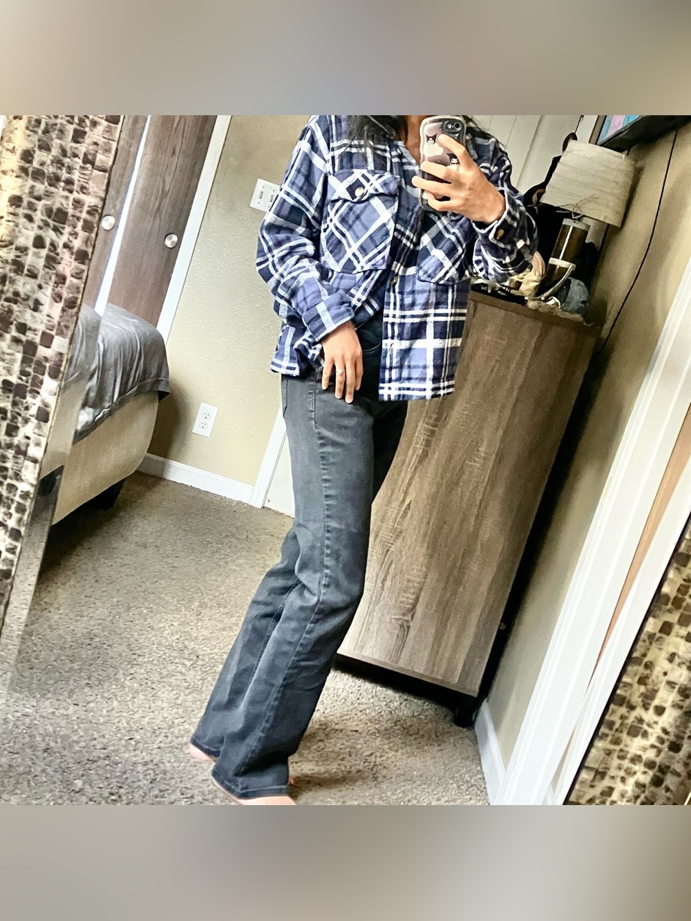Liz Claiborne Sara bootcut charcoal jeans